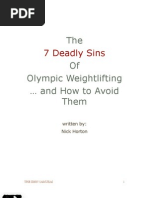 The of Olympic Weightlifting and How To Avoid Them: 7 Deadly Sins