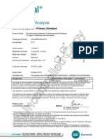 Certificate of Analysis: Reference Material - Primary Standard