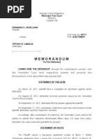 Trial Memorandum Sample