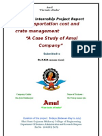 Transportation Cost and Crate Management "A Case Study of Amul Company"