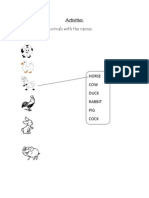 Activities. 1. - Match The Animals With The Names