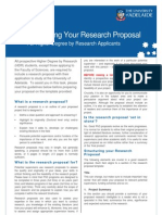 نمونه فرم تهیه پروپوزال دانشگاه ادلاید