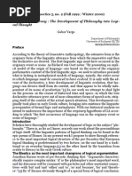 Gabor Vaga - Orality and Literacy - The Development of Philosophy Into Logical Thought (Anthropoetics, Vol.5, N. 2 Fall 1999 Winter 2000)