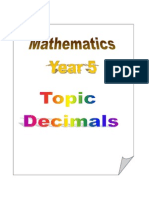 Topic 3 - Decimals