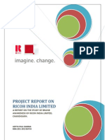 Project Report On Ricoh India Limited