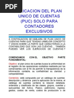 Explicacion Del Plan Unico de Cuentas