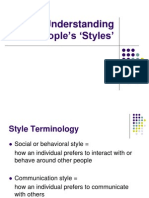 Understanding People's Styles'