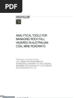 Analytical Tools For Managing Rock Fall Hazards in Australian Coal Mine Roadways