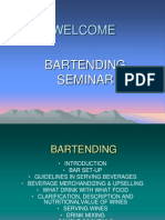 Welcome: Bartending Seminar