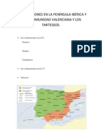 Colonizaciones en La Península Ibérica y en La Comunidad Valenciana y Los Tartessos