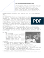 Lab: Molar Heat of Vaporization and Fusion of Water