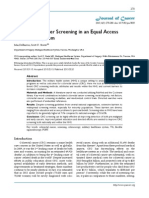 Colorectal Cancer Screening in An Equal Access Healthcare System