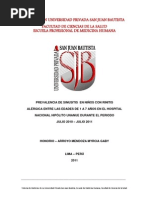 Prevalencia de Sinusitis en Niños Con Rinitis Alérgica
