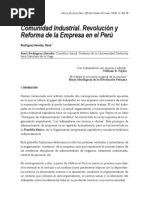 Comunidad Industrial. Revolución y Reforma de La Empresa en El Perù