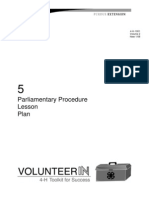 406 Parliamentary Procedure Lesson Plan