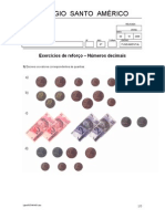 Exercícios de Reforço Números Decimais