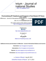 Provincialising IR? Deadlocks and Prospects in Post-Western IR Theory