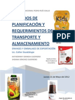 Metodos de Planificación y Requerimientos de Transporte y Almacenamiento