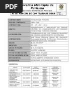 Acta de Obra Parcial #01 Parque Los Corrales