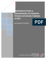 GERALDES, P. (2008) Contributo para A Organização Da Reserva Técnica Do Museu Parada Leitão