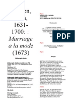 Dryden Marriage A La Mode