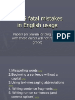 Five Fatal Mistakes in English Usage 11421