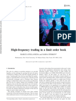 High Frequency Trading in A Limit Order Book