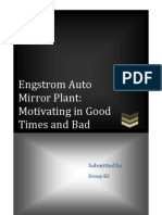 Engstrom Auto Mirror Plant: Motivating in Good Times and Bad