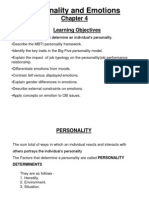 Chapter 4 OB Personality and Emotions