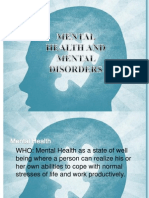 Mental Health and Mental Disorders