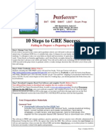 GRE PREP Ten Steps To Success