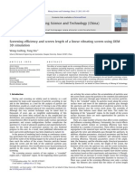 Screening Efficiency of Vibrating Screens