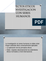 Aspectos Eticos en Investigacion Con Seres Humanos