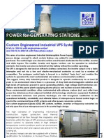 Power For Generating Stations: Custom Engineered Industrial UPS Systems