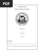 Quality Assurance Report: Acceptance