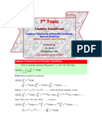 7 7 7 7 Topic Topic Topic Topic: Laplace Transforms Laplace Transforms Laplace Transforms Laplace Transforms