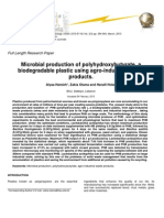 Microbial Production of Polyhydroxybutyrate, A Biodegradable Plastic Using Agro-Industrial Waste Products