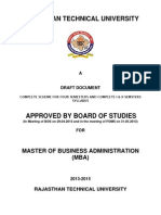 Scheme & Syllabus of MBA