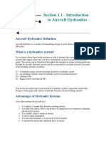 Section 1.1 Introduction To Aircraft Hydraulics