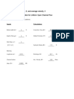 97D8F9 - Calculation of Q and V For Trapezoidal Channel