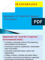 Importance of or Need For Corporate Governance