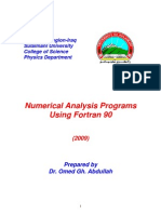 Fortran Numerical Analysis Programs