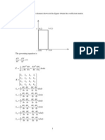 Q. 1: For The Rectangular Element Shown in The Figure Obtain The Coefficient Matrix