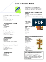 Discourse Marker Student Sheet