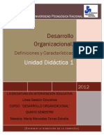 UNIDAD DIDACTICA 1.DEFINICIÓN DESARROLLO ORGANIZACIONAL. Unidad Didactica 1