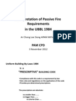 Fire Fighting - Intepretation of Passive Fire Requirement Ubbl 1984