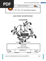 Machine Shorthand: Lesson 21 Module