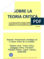 Teoría Crítica. Sobre La Teroia Crítica.