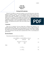 Che 456 Spring 2003 Major 2 Drying Oil Production: Constraints