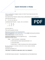 Math Analysis Semester 2 Study Guide